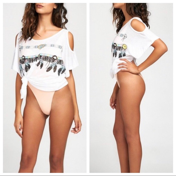 $FINAL$ [S] Wildfox Louise Feather Tee - Picture 1 of 7